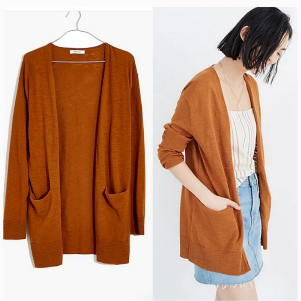 Madewell Summer Ryder Cardigan in Golden Pecan